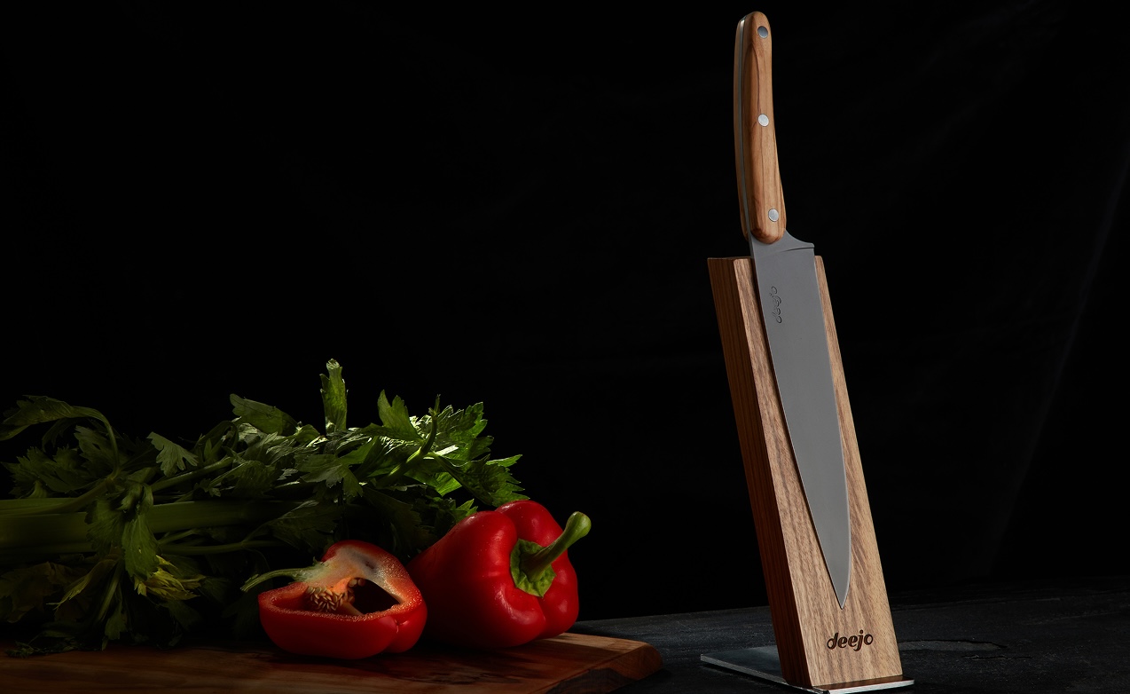 Présentoir bois pour couteaux de cuisine Deejo