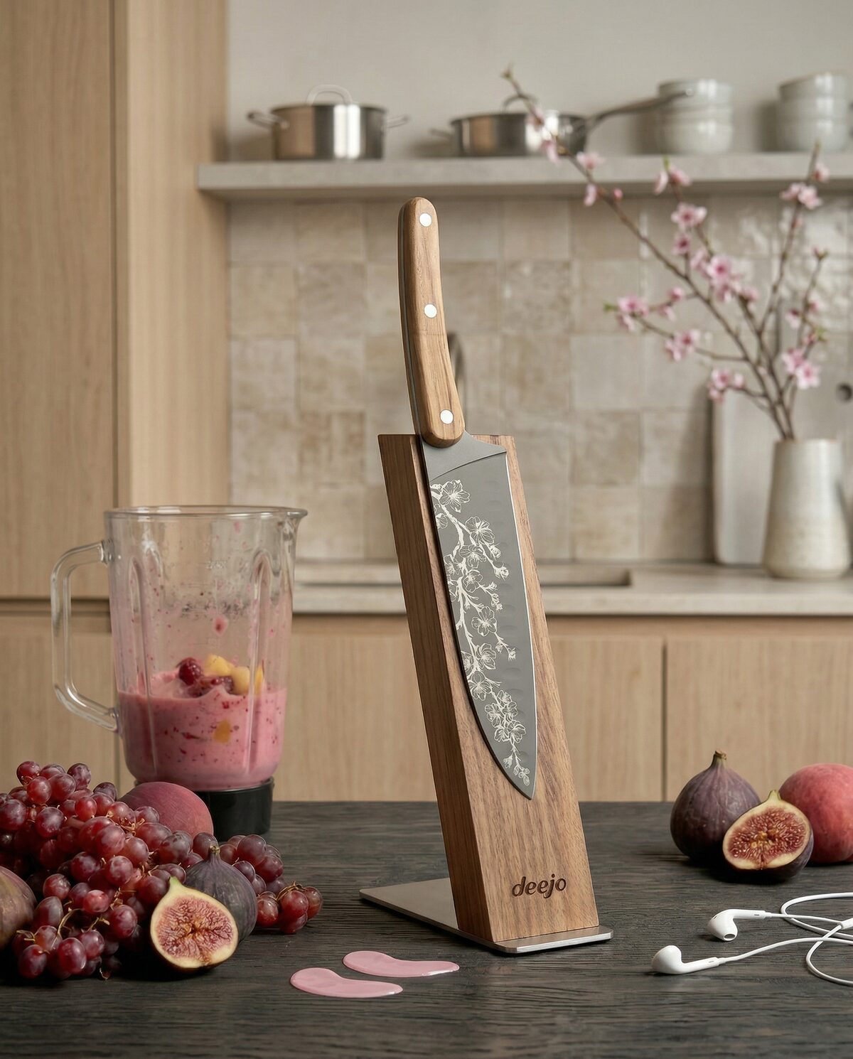 Chef utilisant un couteau Deejo en cuisine
