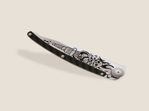 Deejo Serrated 37g, Kohlefaser / Biker