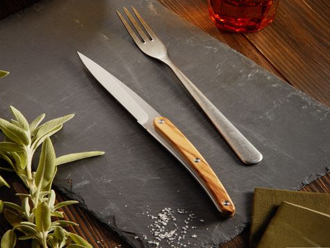 4 Deejo Tafelmesser Restaurant, Olivenholzoptik