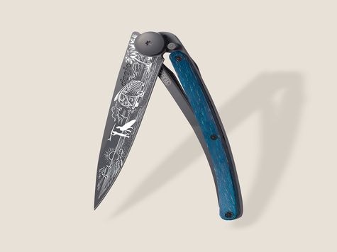 Deejo 37g, Blaues Buchenholz / Van Life