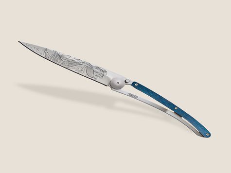 Deejo 37g, Blaues Buchenholz / Fisch