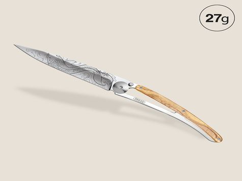 Deejo 27g, Olivenholz / Fische