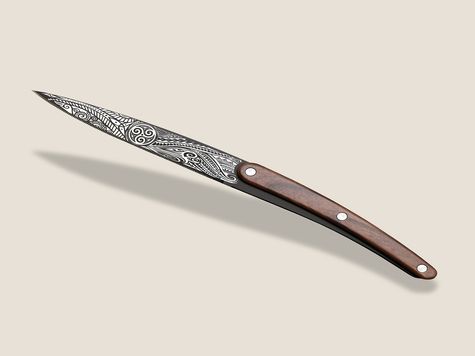 4 Deejo Tafelmesser Restaurant, Rosenholzoptik / Triskell