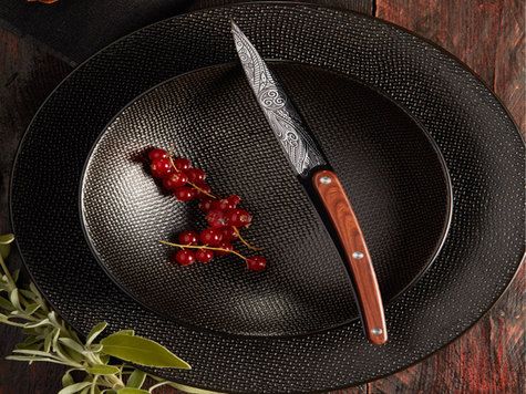 4 Deejo Tafelmesser Restaurant, Rosenholzoptik / Triskell