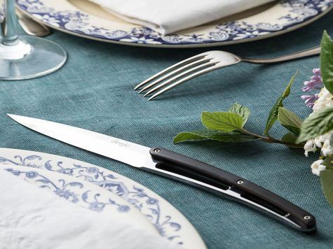 6 Deejo Tafelmesser Prestige, Ebenholz