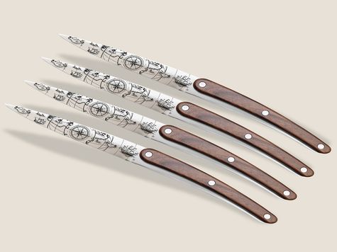 4 Deejo Tafelmesser Restaurant, Rosenholzoptik / Saporem Mundi