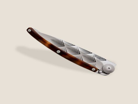 Deejo 37g, Schildpattoptik bernsteinfarben / Art Déco