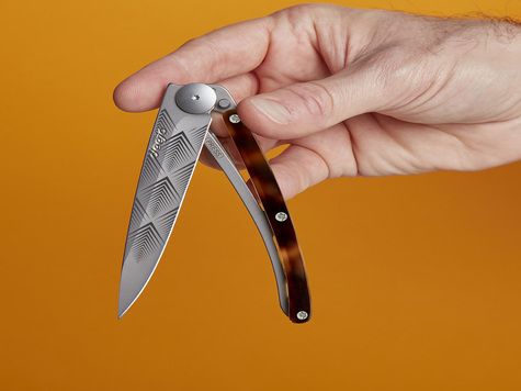 Deejo 37g, Schildpattoptik bernsteinfarben / Art Déco