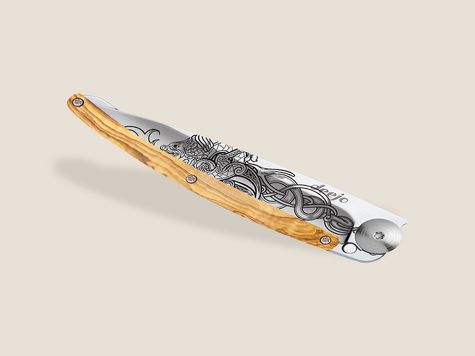 Deejo 37g, Olivenholz / Wikinger Drachen