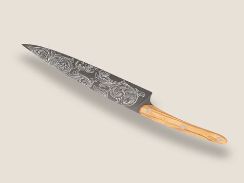 Deejo Chefmesser, Olivenholz / Floreal