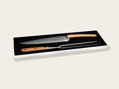 Damast Tranchier-Set in Geschenkbox inkl. Echtheitszertifikat