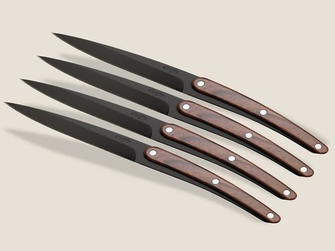 4 Deejo Tafelmesser Restaurant, Rosenholzoptik