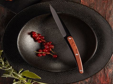 4 Deejo Tafelmesser Restaurant, Rosenholzoptik