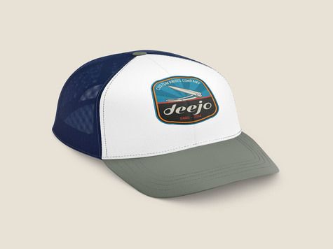 Deejo Trucker Caps, Blau