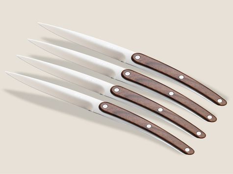 4 Deejo Tafelmesser Restaurant, Rosenholzoptik