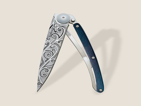 Deejo 37g, Blaues Buchenholz / Pazifik