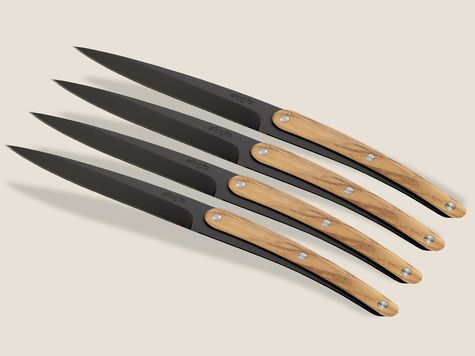 4 Deejo Tafelmesser Restaurant, Olivenholzoptik