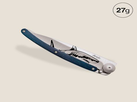 Deejo 27g, Blaues Buchenholz / Hai