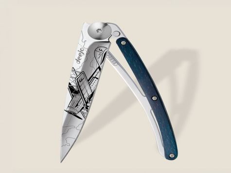 Deejo 37g, Blaues Buchenholz / Luftfahrt