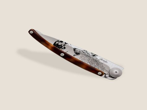 Deejo 37g, Schildpattoptik bernsteinfarben / Schrei