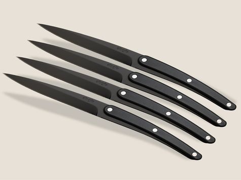 4 Deejo Tafelmesser Restaurant, Ebenholzoptik