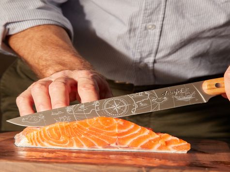 Deejo Tranchiermesser, Olivenholz / Saporem Mundi