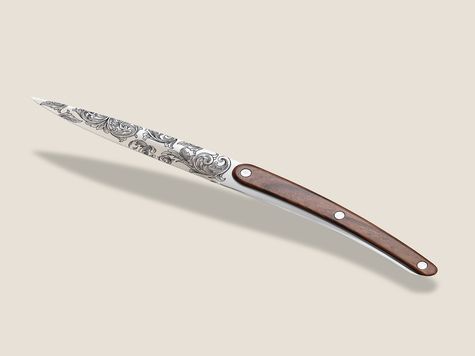 4 Deejo Tafelmesser Restaurant, Rosenholzoptik / Floreal