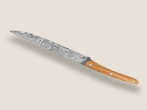 Deejo Tranchiermesser, Olivenholz / Triskell