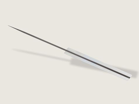 6 Deejo Tafelmesser Prestige, Chrom / Art Déco