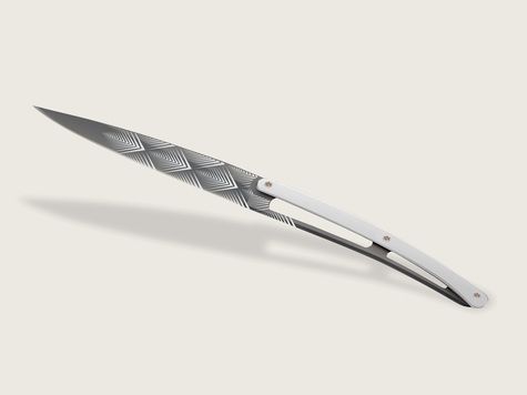 6 Deejo Tafelmesser Prestige, Chrom / Art Déco