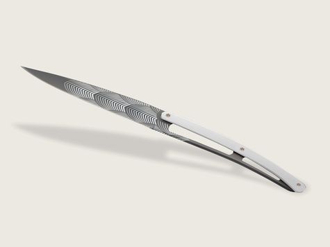 6 Deejo Tafelmesser Prestige, Chrom / Art Déco