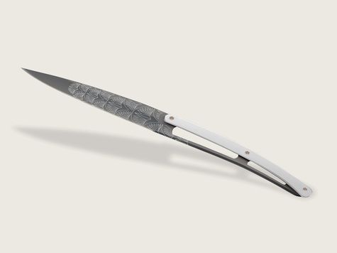 6 Deejo Tafelmesser Prestige, Chrom / Art Déco